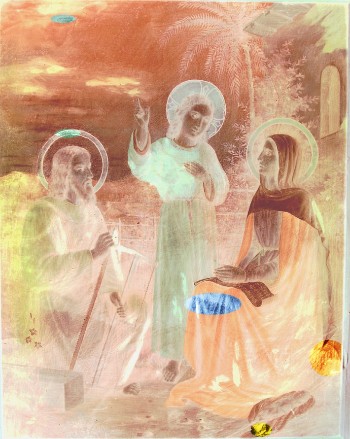Kniebereich mit Zahlenfund und Signatur Renoirs Kniebereich mit Zahlenfund und Signatur Renoirs